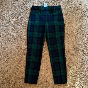 NWT Size 6 J. Crew Factory Ruby Plaid Pant